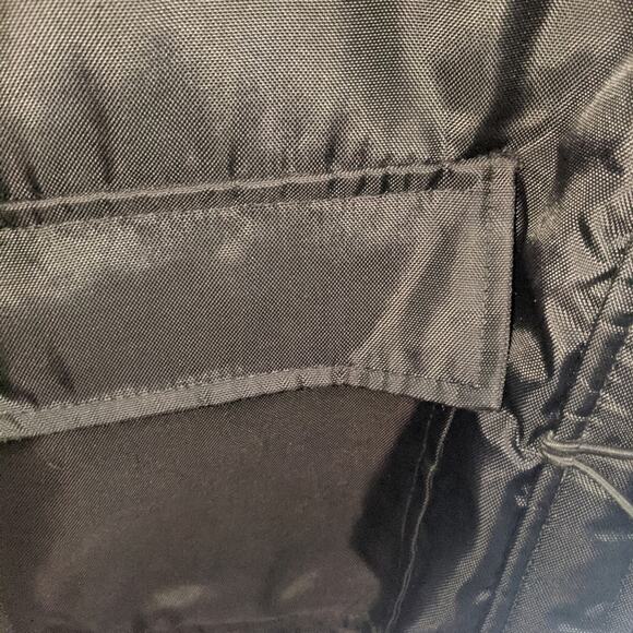 Vintage 90's Pale Nylon Utility Cargo Black Hooded Jacket Toggle Buttons M - Picture 7 of 9